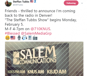 Tubbs announces new show on KNUS -2018-02-01-11-29-06-918